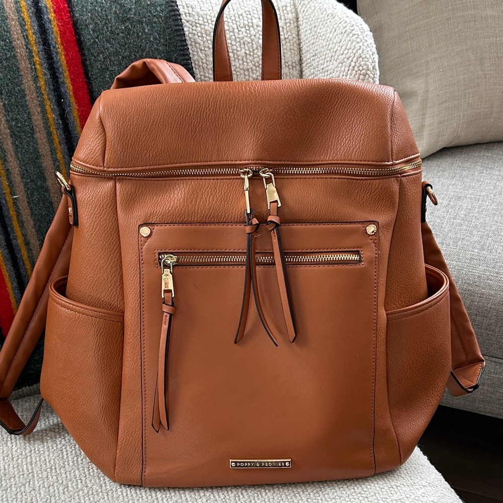 Brown Leather Backpack